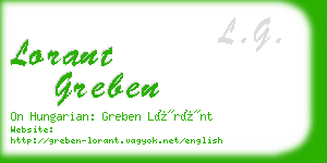 lorant greben business card